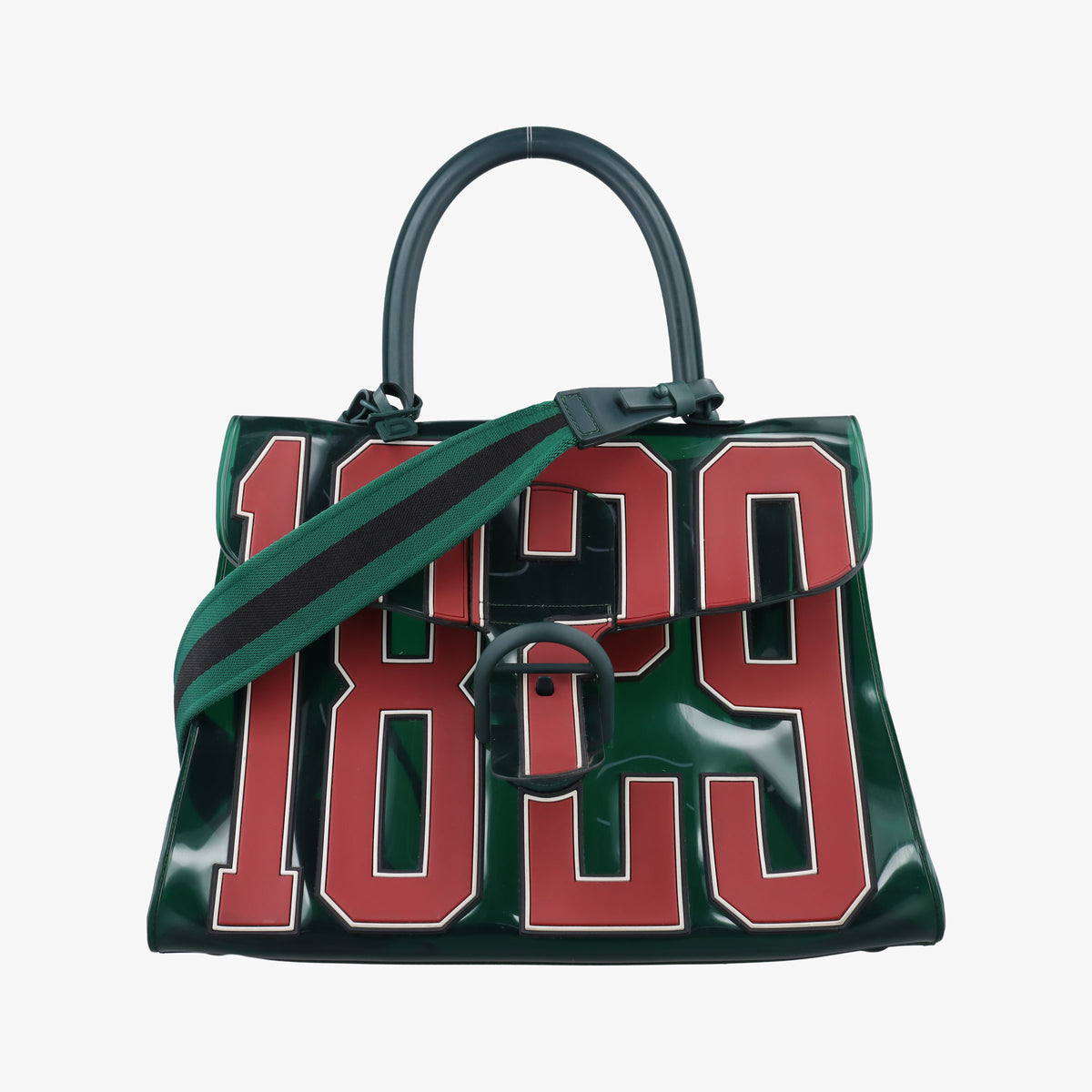 Pre-owned Delvaux The Hero Brillant Green PVC (Vinyl Chloride) × Rubber  shoulderbag | stylenewstar