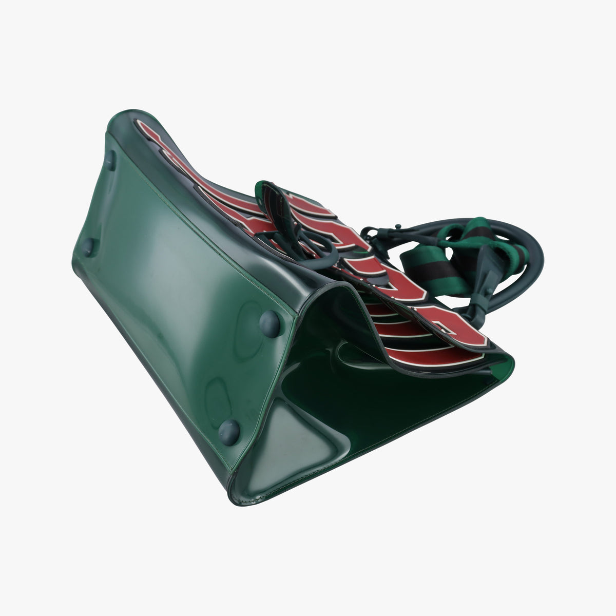 Pre-owned Delvaux The Hero Brillant Green PVC (Vinyl Chloride) × Rubber  shoulderbag | stylenewstar