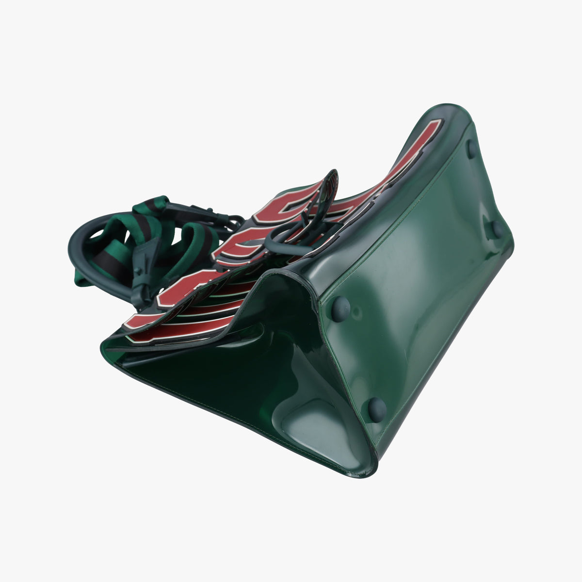 Pre-owned Delvaux The Hero Brillant Green PVC (Vinyl Chloride) × Rubber  shoulderbag | stylenewstar