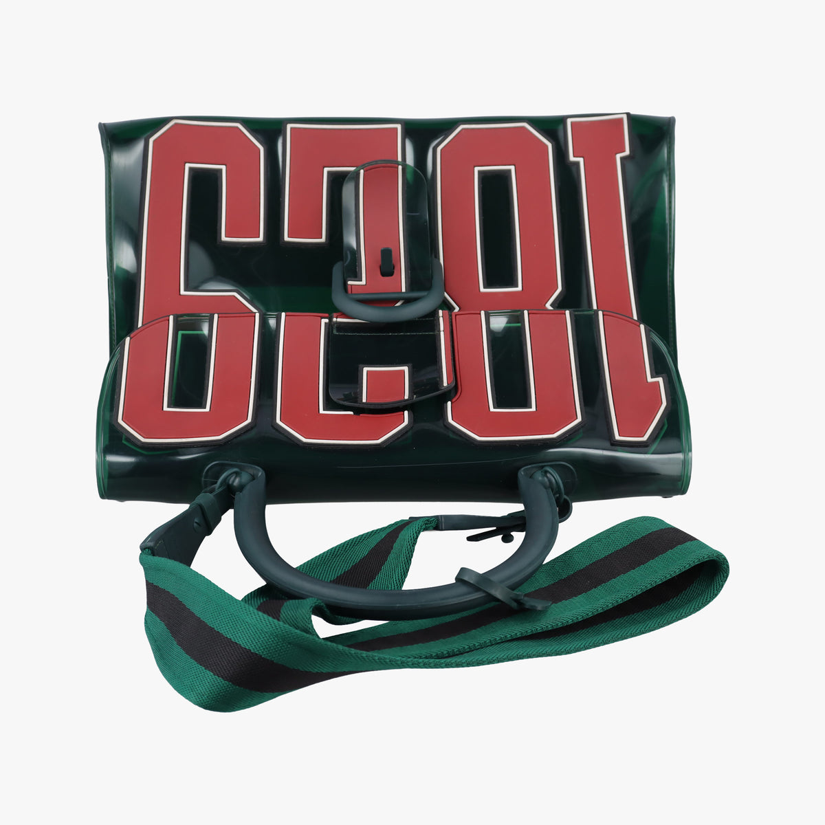 Pre-owned Delvaux The Hero Brillant Green PVC (Vinyl Chloride) × Rubber  shoulderbag | stylenewstar