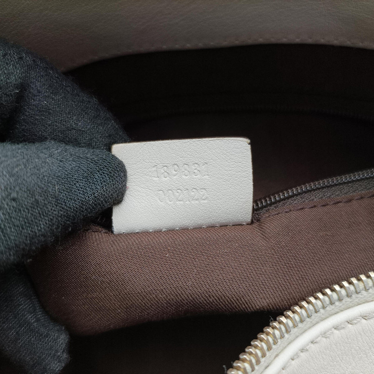 Secondhand Gucci Abbey BeigexWhite canvas×leather 189831 handbag | stylenewstar