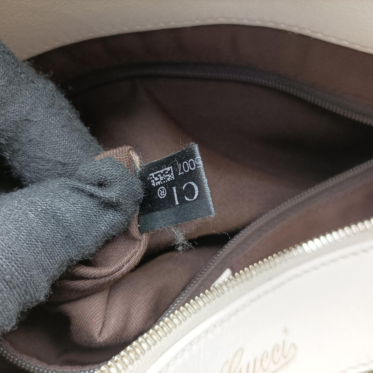 Secondhand Gucci Abbey BeigexWhite canvas×leather 189831 handbag | stylenewstar