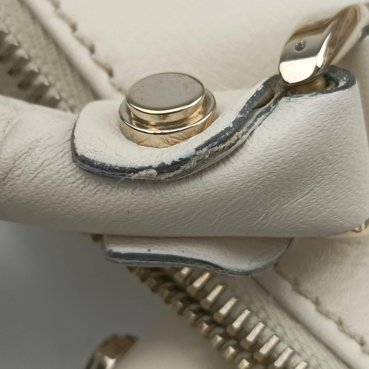 Secondhand Gucci Abbey BeigexWhite canvas×leather 189831 handbag | stylenewstar