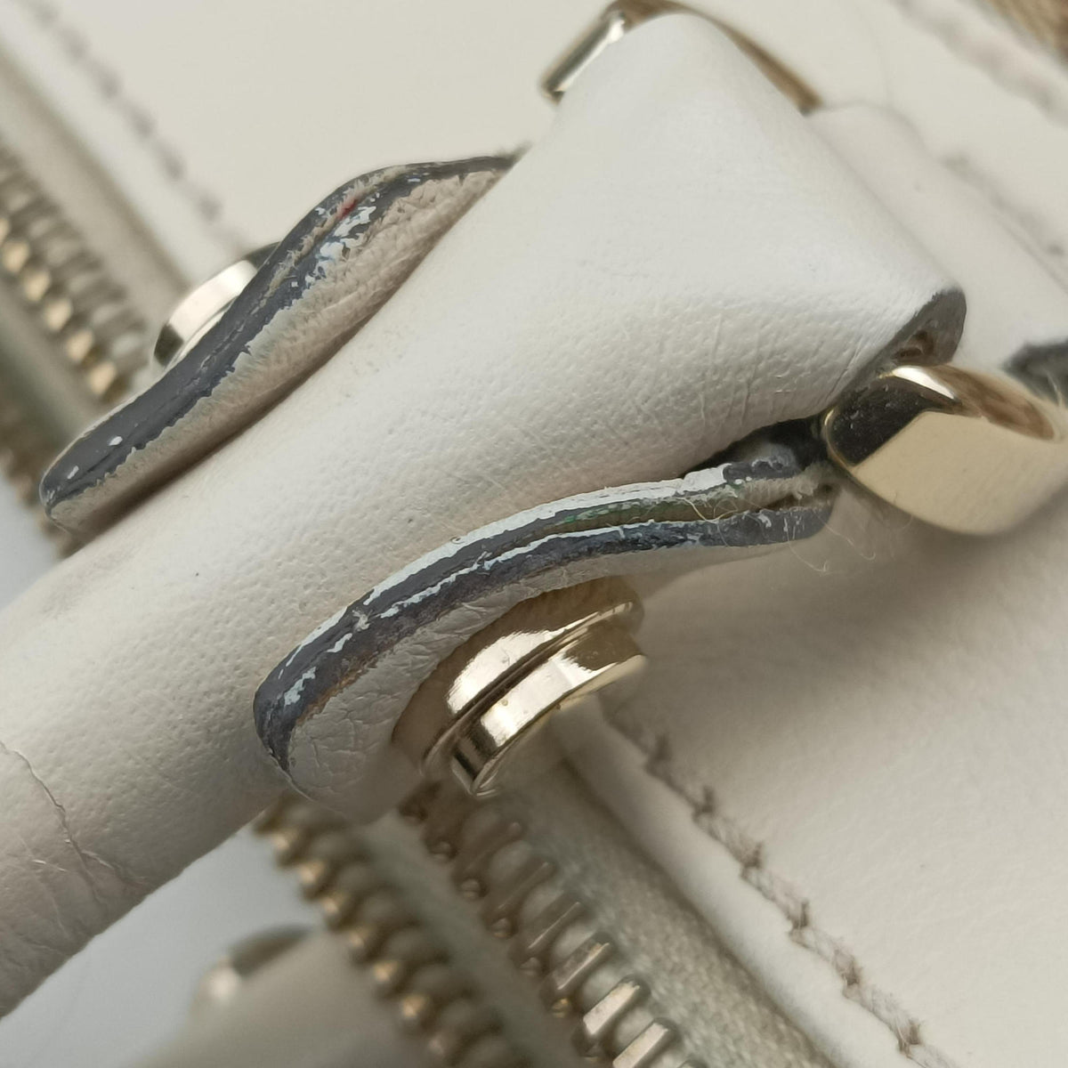 Secondhand Gucci Abbey BeigexWhite canvas×leather 189831 handbag | stylenewstar