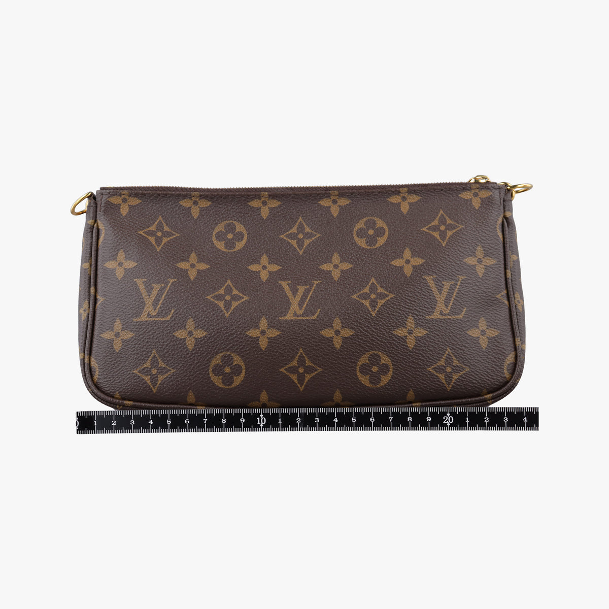 Pre-owned Louis Vuitton Multi Pochette Accessoir brown×ROSE CLAIRE Monogram Canvas M44840 shoulderbag | stylenewstar