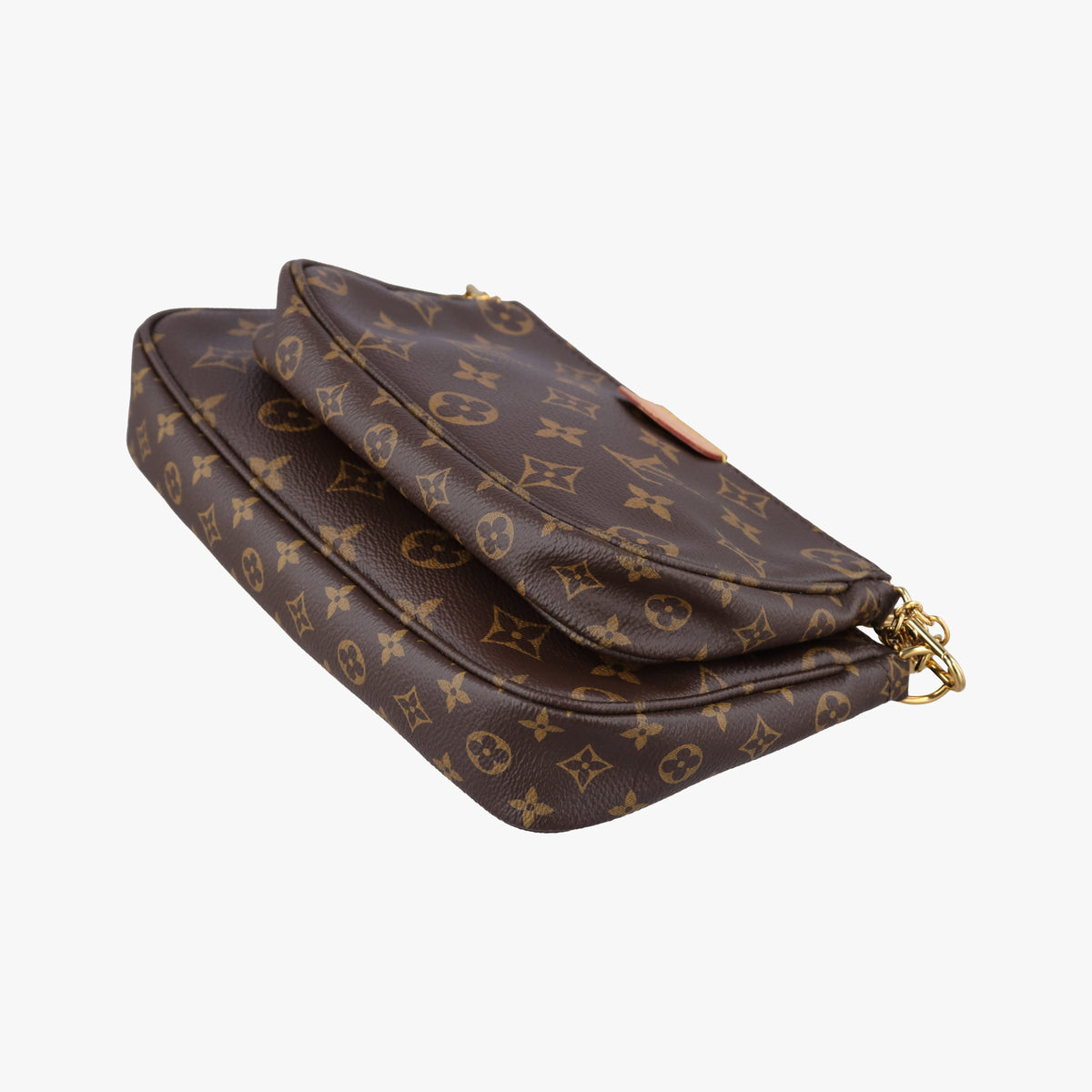 Pre-owned Louis Vuitton Multi Pochette Accessoir brown×ROSE CLAIRE Monogram Canvas M44840 shoulderbag | stylenewstar