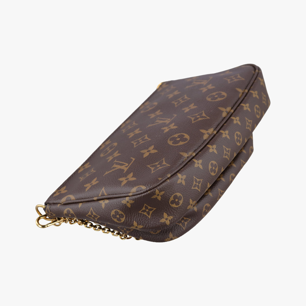 Pre-owned Louis Vuitton Multi Pochette Accessoir brown×ROSE CLAIRE Monogram Canvas M44840 shoulderbag | stylenewstar