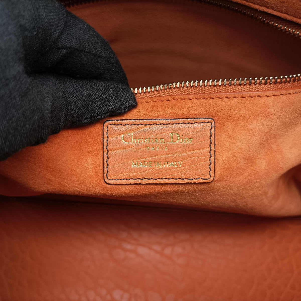 Vintage Christian Dior Lady Dior Orange Leather  shoulderbag | stylenewstar