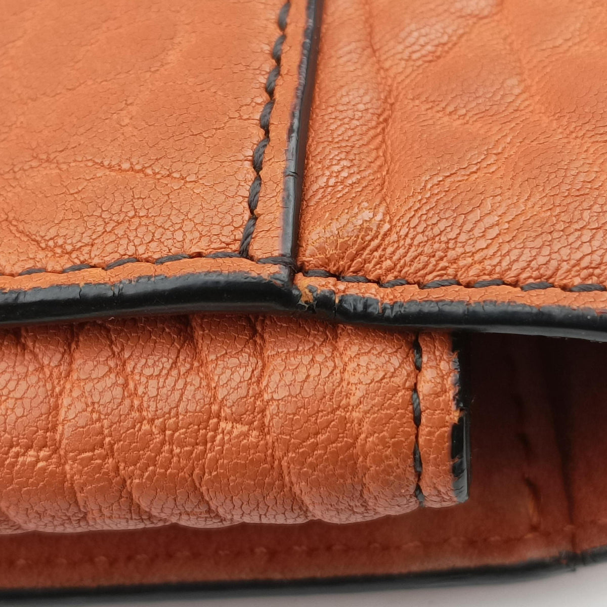 Vintage Christian Dior Lady Dior Orange Leather  shoulderbag | stylenewstar