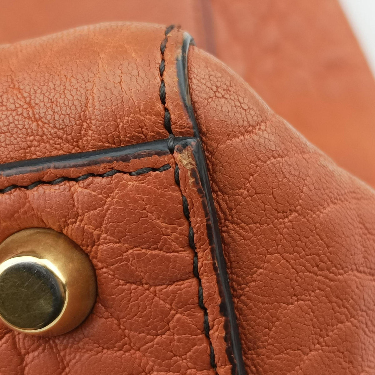 Vintage Christian Dior Lady Dior Orange Leather  shoulderbag | stylenewstar