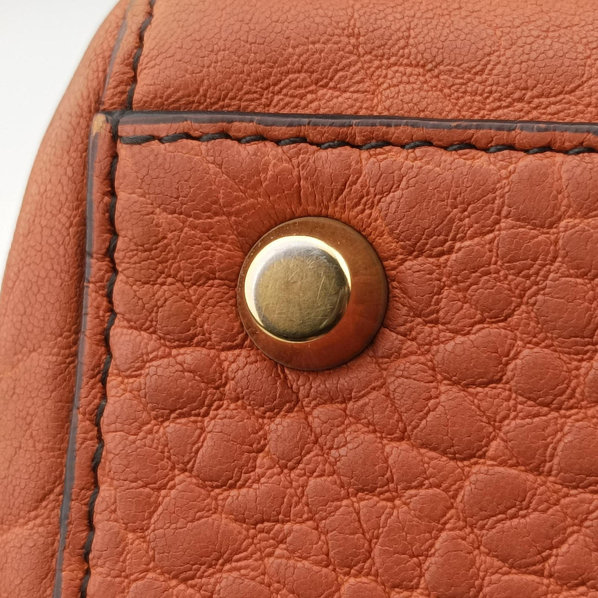 Vintage Christian Dior Lady Dior Orange Leather  shoulderbag | stylenewstar