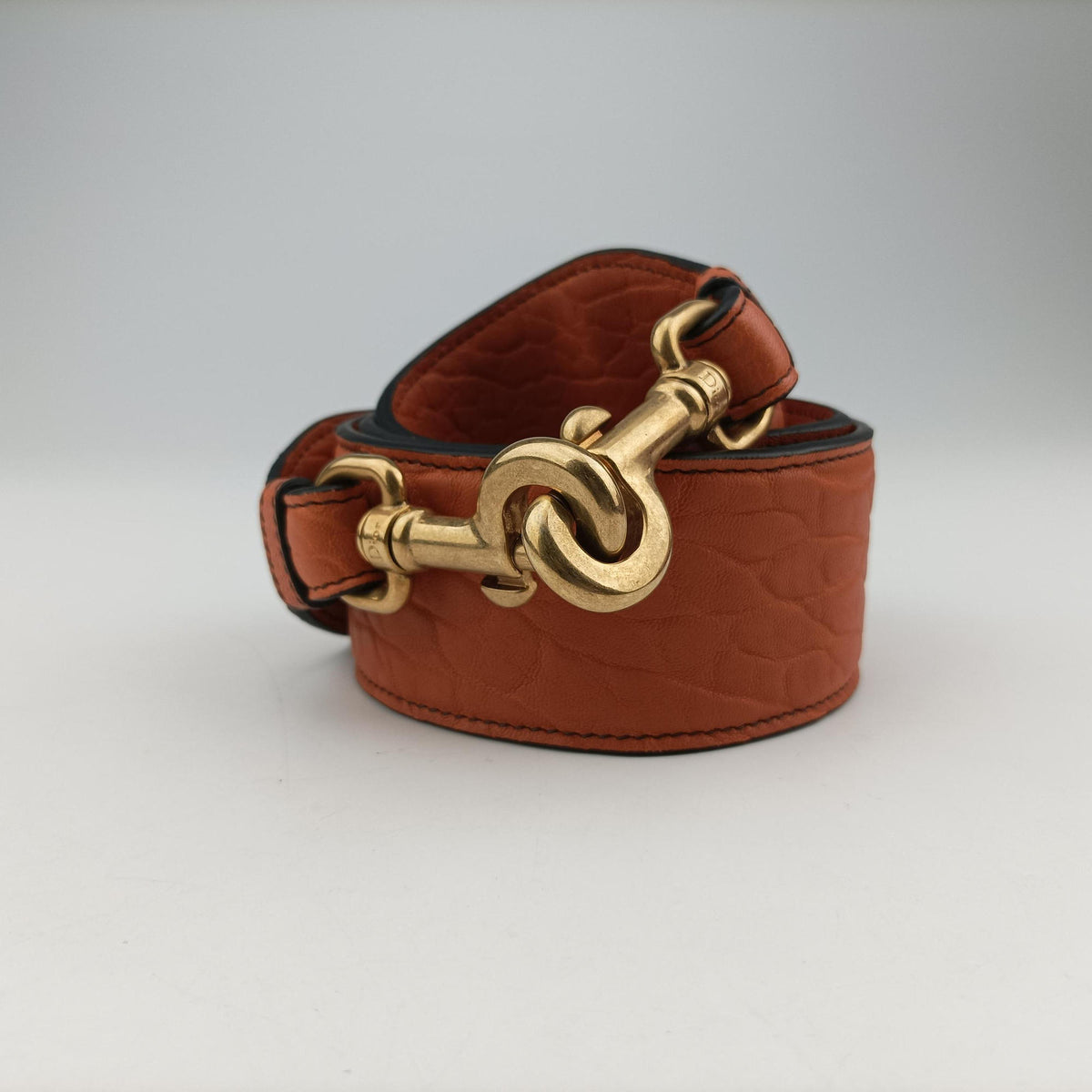 Vintage Christian Dior Lady Dior Orange Leather  shoulderbag | stylenewstar