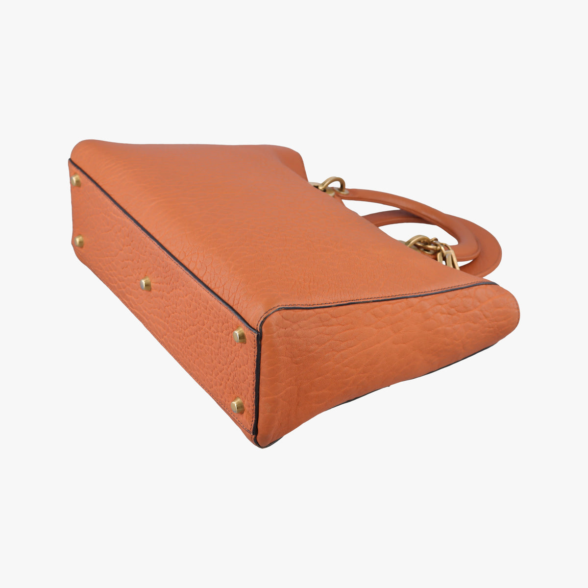 Vintage Christian Dior Lady Dior Orange Leather  shoulderbag | stylenewstar