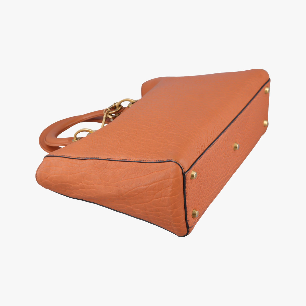 Vintage Christian Dior Lady Dior Orange Leather  shoulderbag | stylenewstar