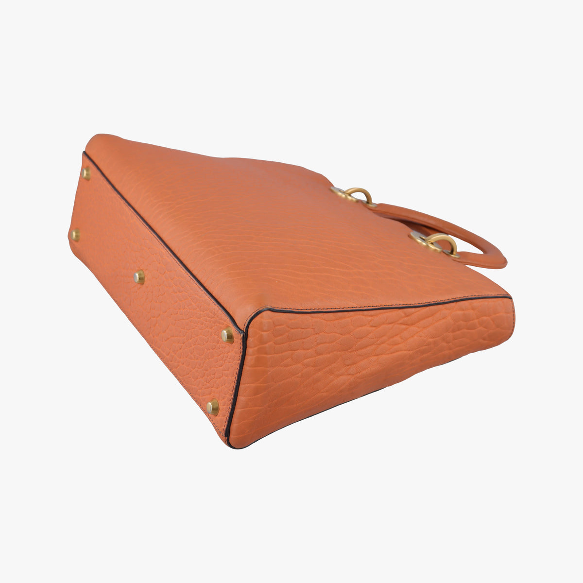 Vintage Christian Dior Lady Dior Orange Leather  shoulderbag | stylenewstar
