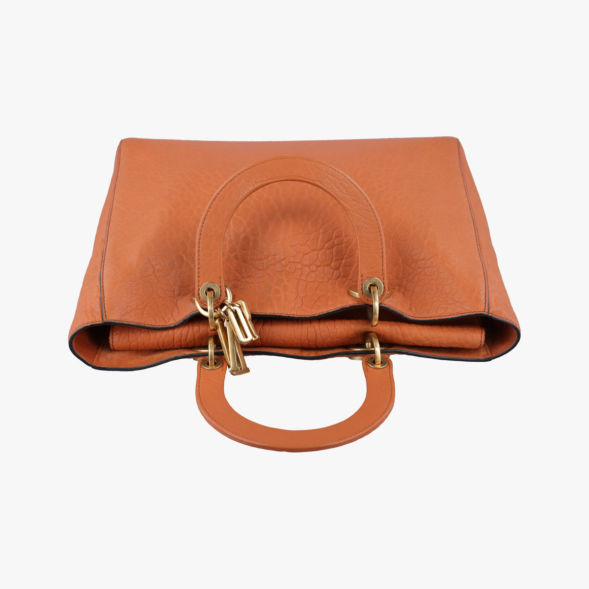 Vintage Christian Dior Lady Dior Orange Leather  shoulderbag | stylenewstar