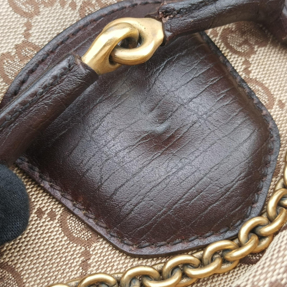 Vintage Gucci Horsebit Beige×Brown Canvas×Leather 114915 shoulderbag | stylenewstar