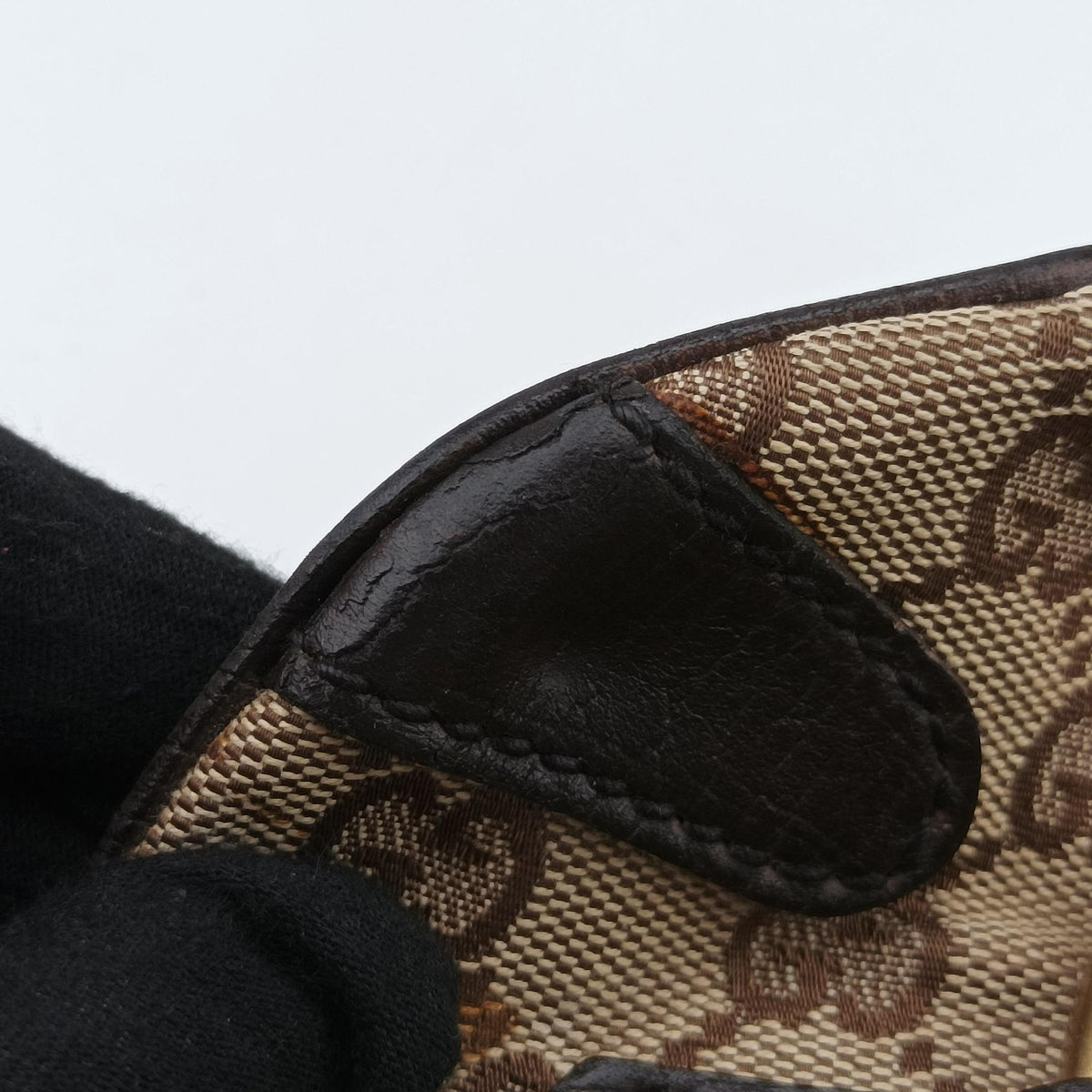 Vintage Gucci Horsebit Beige×Brown Canvas×Leather 114915 shoulderbag | stylenewstar