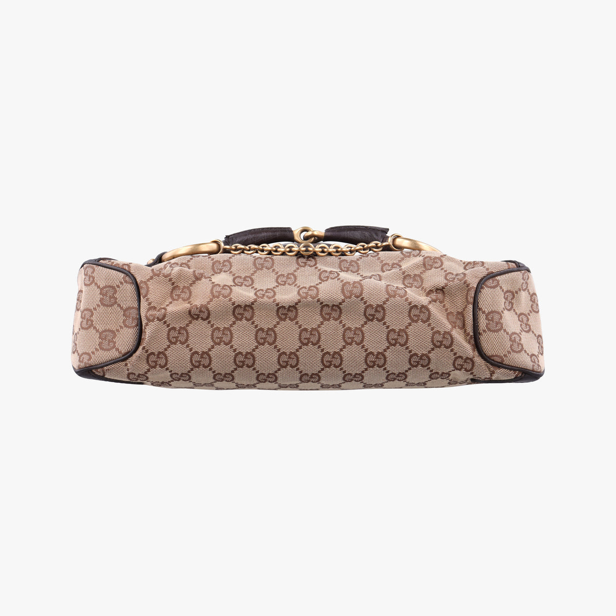 Vintage Gucci Horsebit Beige×Brown Canvas×Leather 114915 shoulderbag | stylenewstar