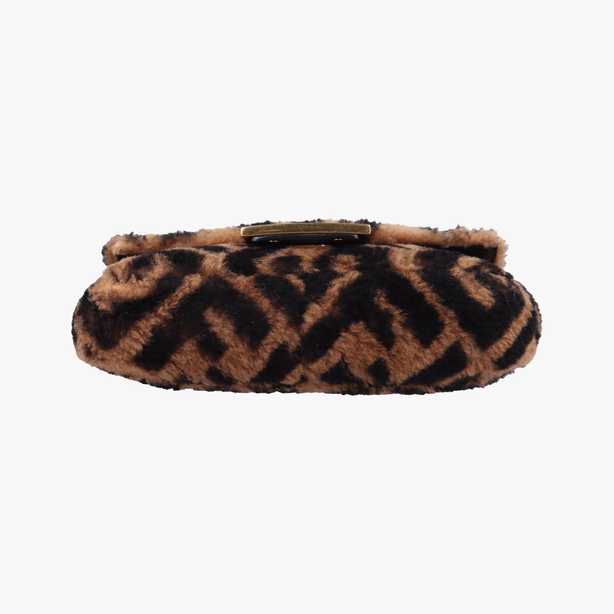 Pre-owned Fendi BAGUETTE Brown×Black fur 8BS017 shoulderbag | stylenewstar