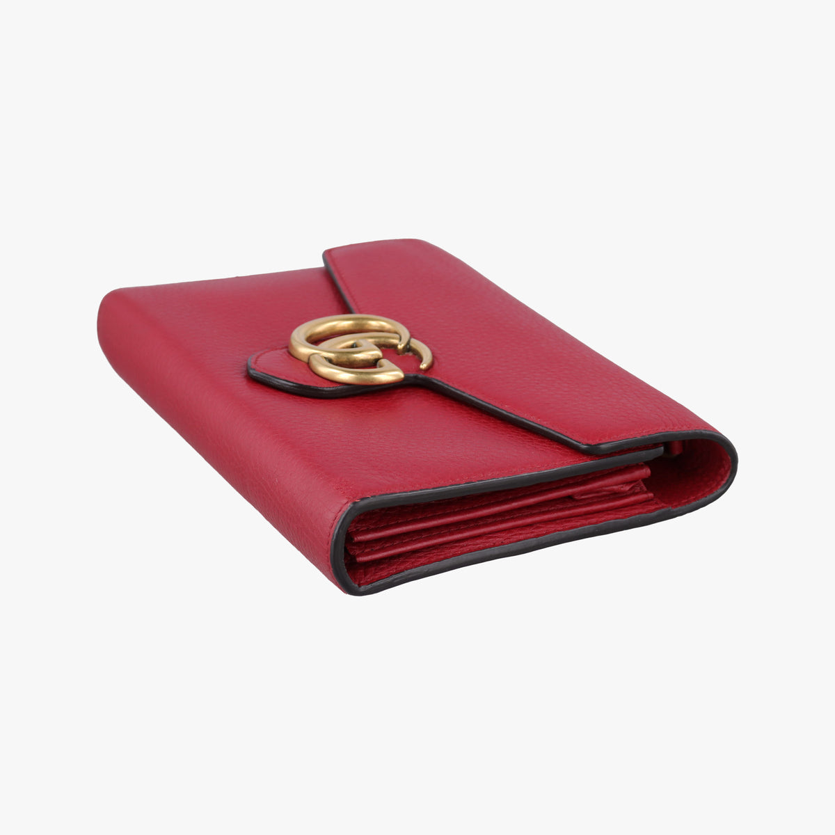 Pre-owned Gucci GG Marmont Red Leather 401232 shoulderbag | stylenewstar
