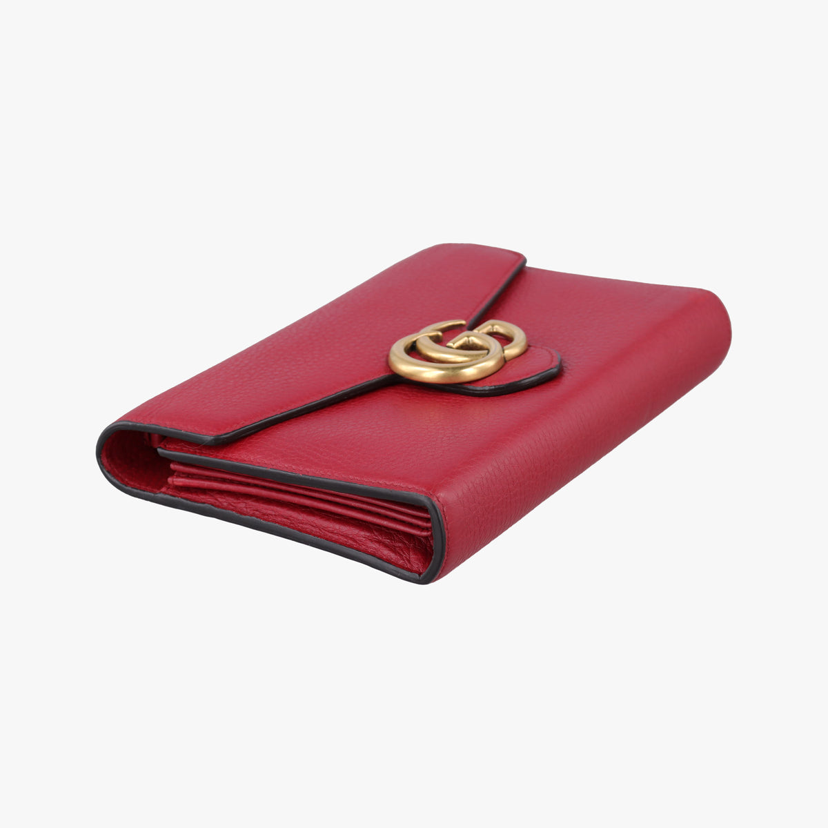 Pre-owned Gucci GG Marmont Red Leather 401232 shoulderbag | stylenewstar