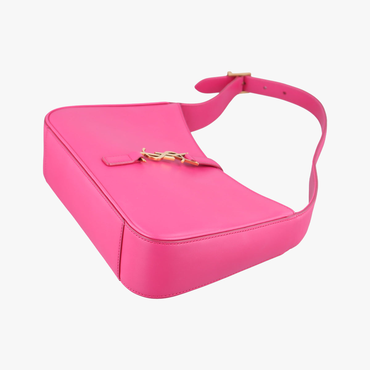 Secondhand Yves Saint Laurent LE 5 a 7Mini Hobo Rose Leather 657223 handbag | stylenewstar