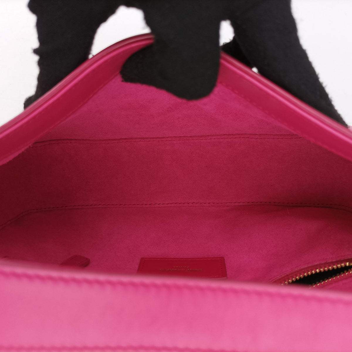 Secondhand Yves Saint Laurent LE 5 a 7Mini Hobo Rose Leather 657223 handbag | stylenewstar