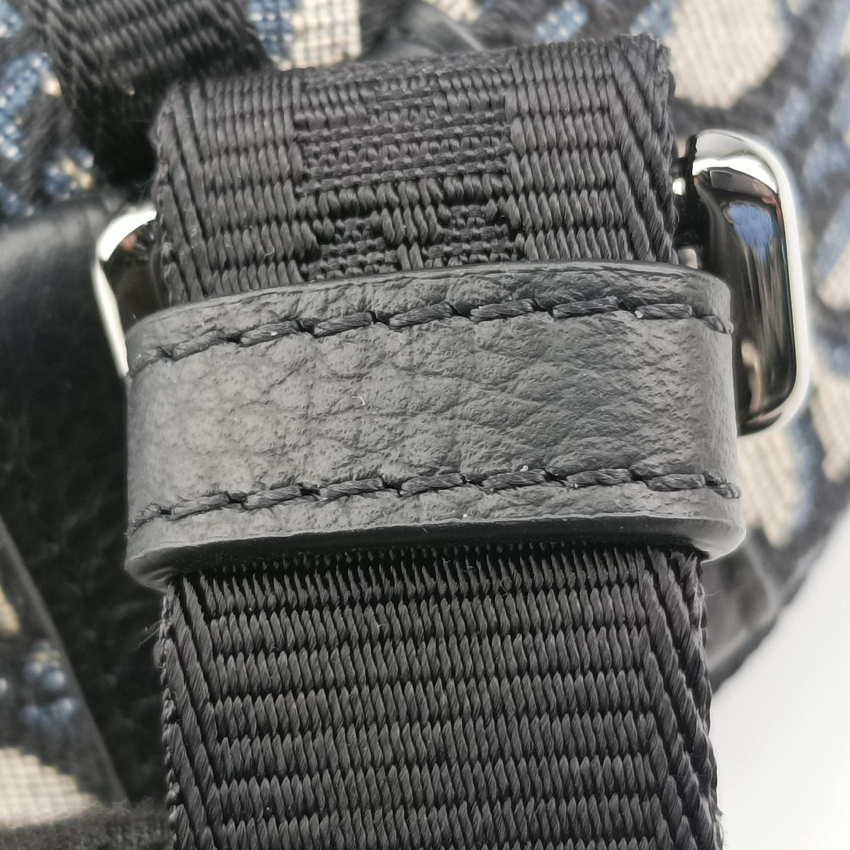 Pre-owned Christian Dior Scarab Oblique Navy Jacquardx leather  bum bag/waist bag | stylenewstar