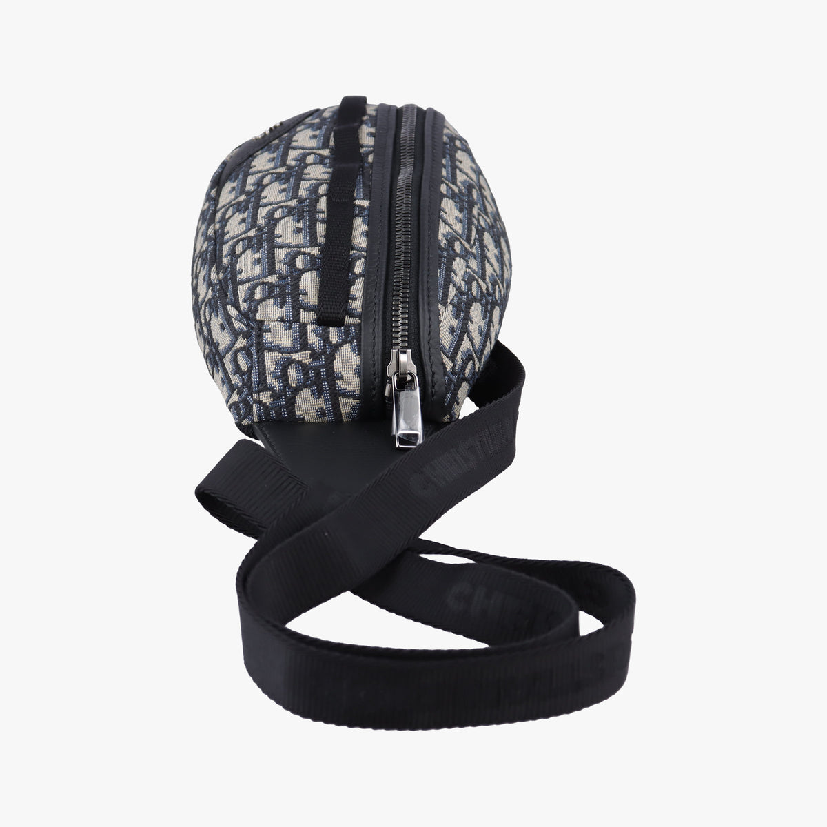 Pre-owned Christian Dior Scarab Oblique Navy Jacquardx leather  bum bag/waist bag | stylenewstar