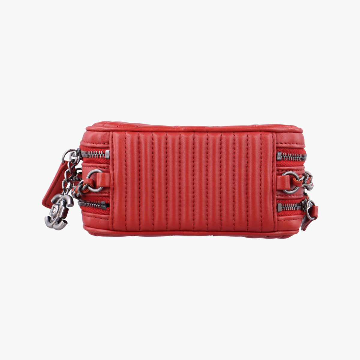 Vintage Chanel Coco Boy Camera Case Red lambskin A92654 shoulderbag | stylenewstar