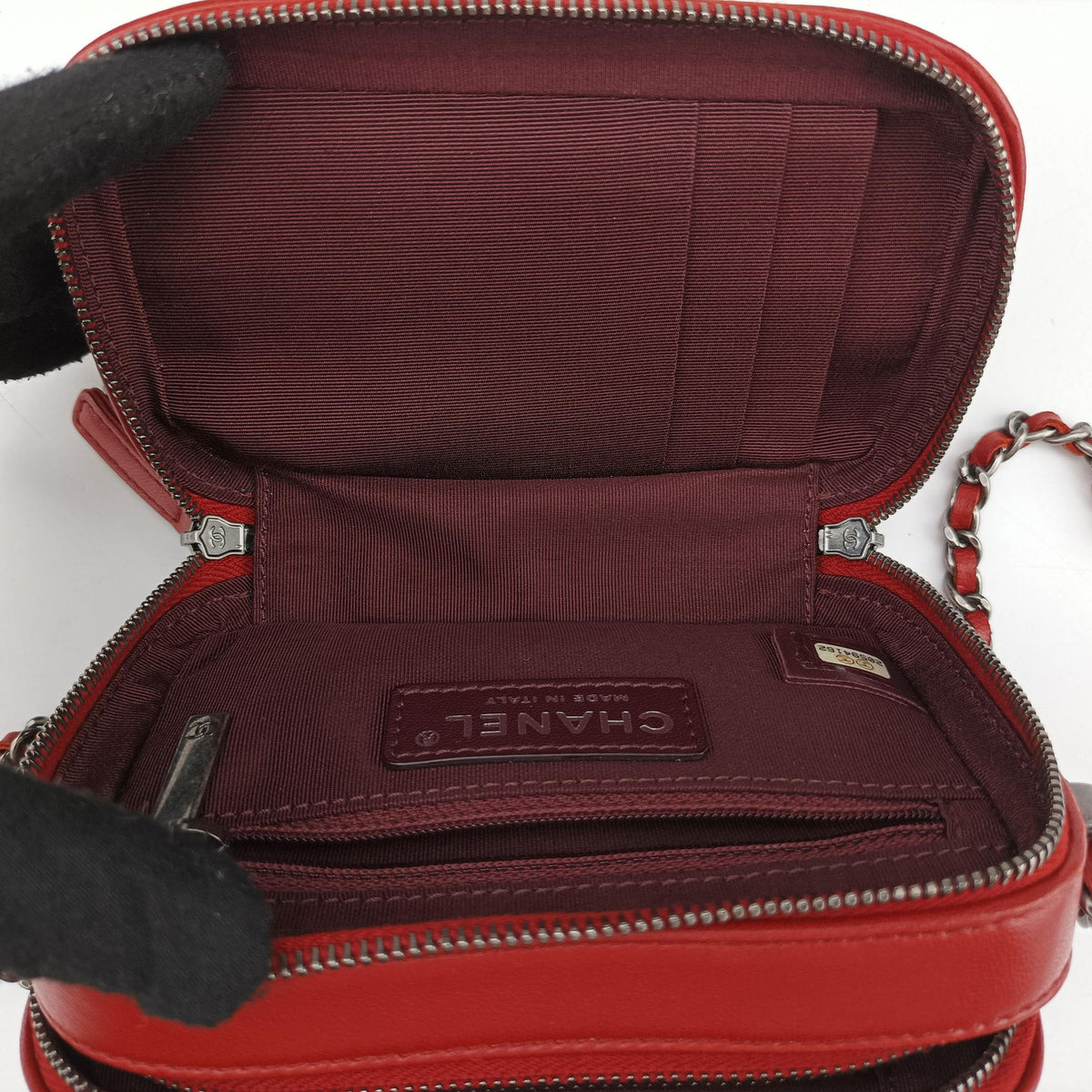 Vintage Chanel Coco Boy Camera Case Red lambskin A92654 shoulderbag | stylenewstar