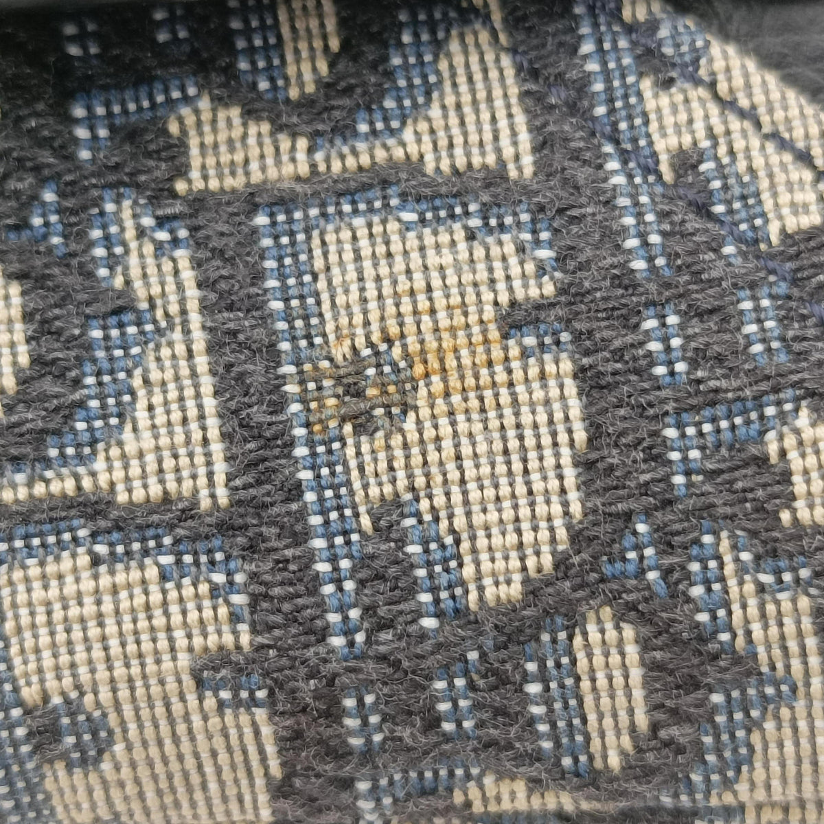 Pre-owned Christian Dior Saddle Navy Jacquard×Leather  bum bag/waist bag | stylenewstar