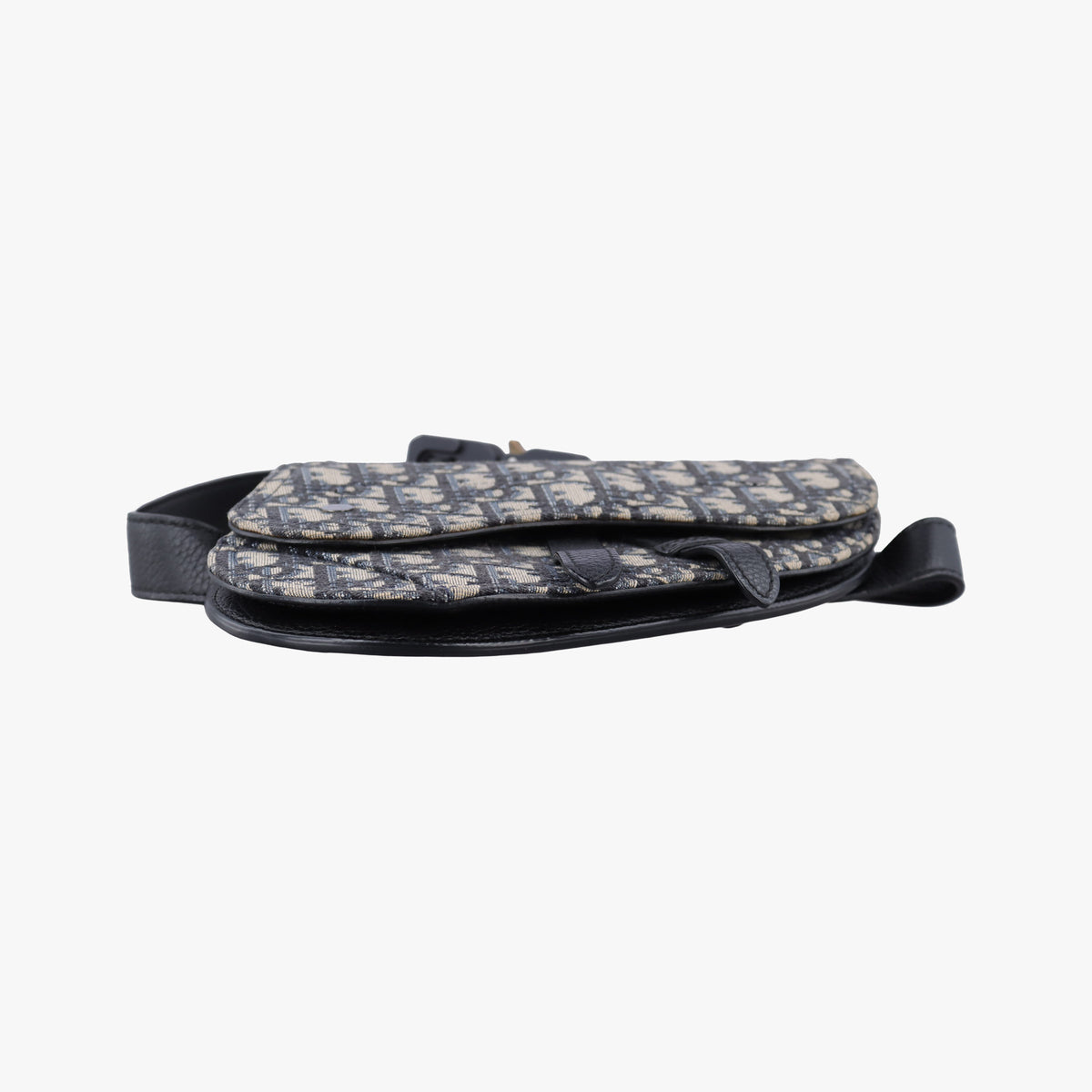 Pre-owned Christian Dior Saddle Navy Jacquard×Leather  bum bag/waist bag | stylenewstar