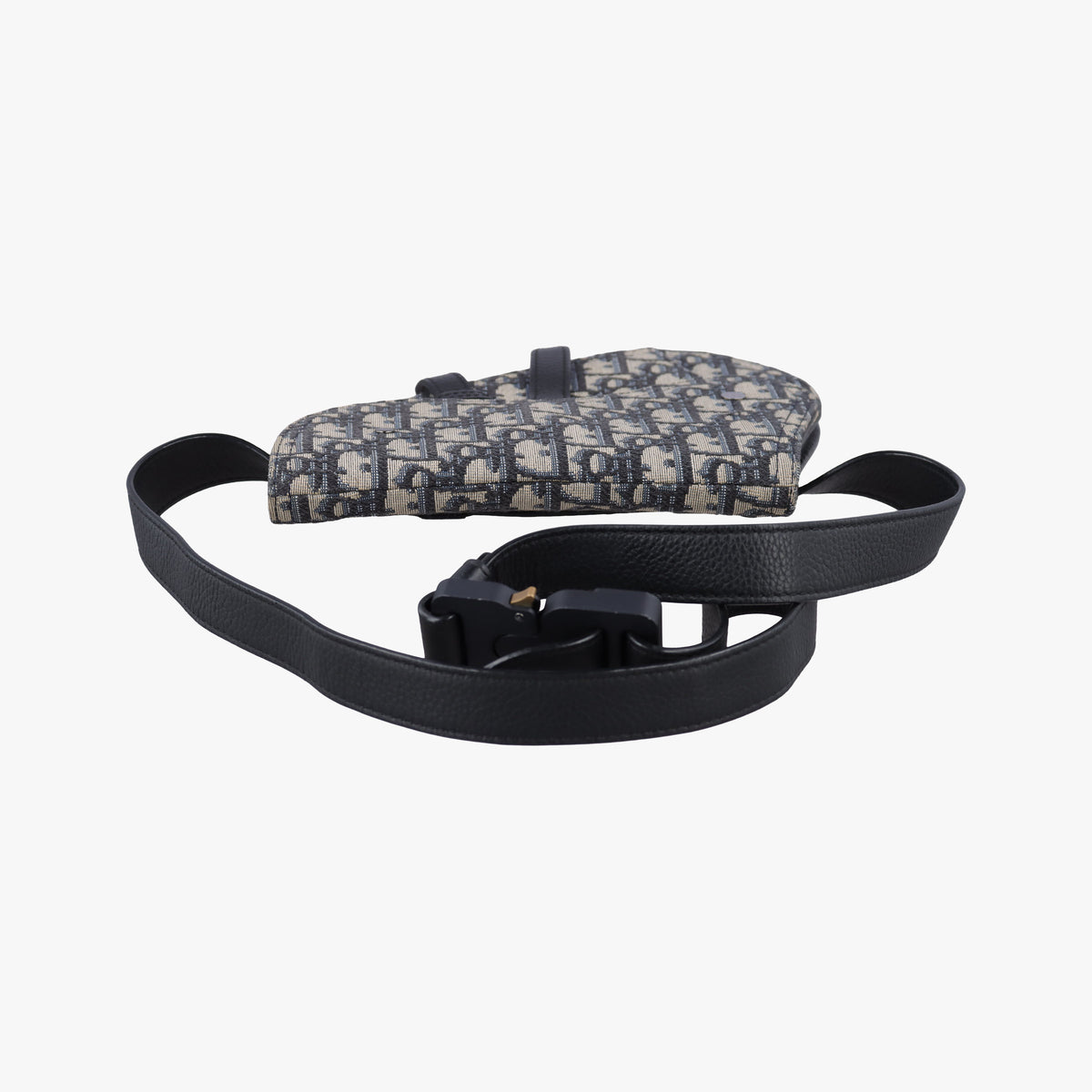 Pre-owned Christian Dior Saddle Navy Jacquard×Leather  bum bag/waist bag | stylenewstar