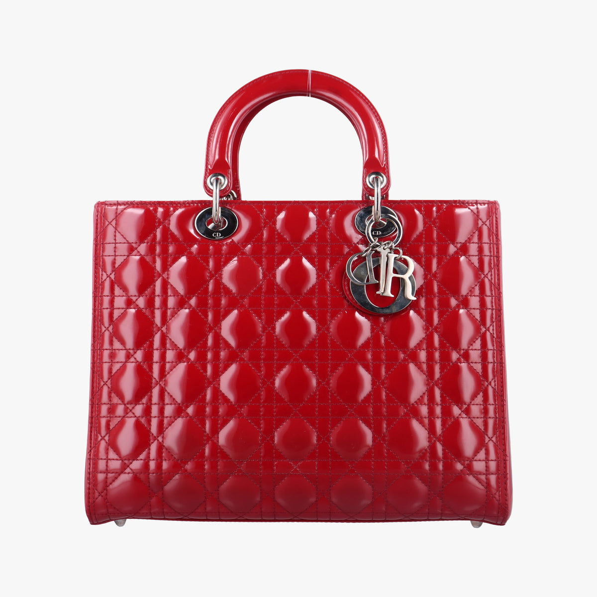 Secondhand Christian Dior Lady Dior Red Patent  handbag | stylenewstar