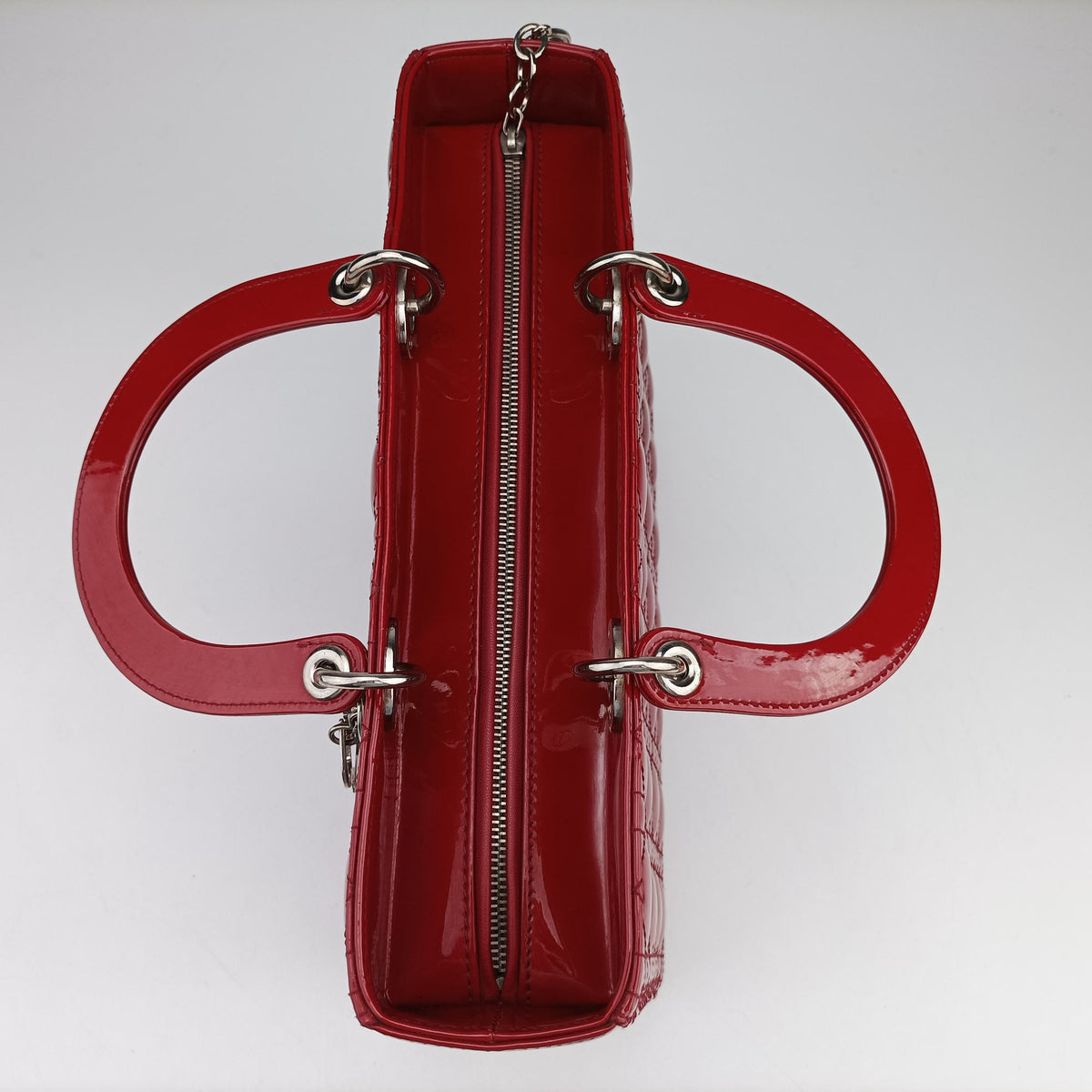 Secondhand Christian Dior Lady Dior Red Patent  handbag | stylenewstar
