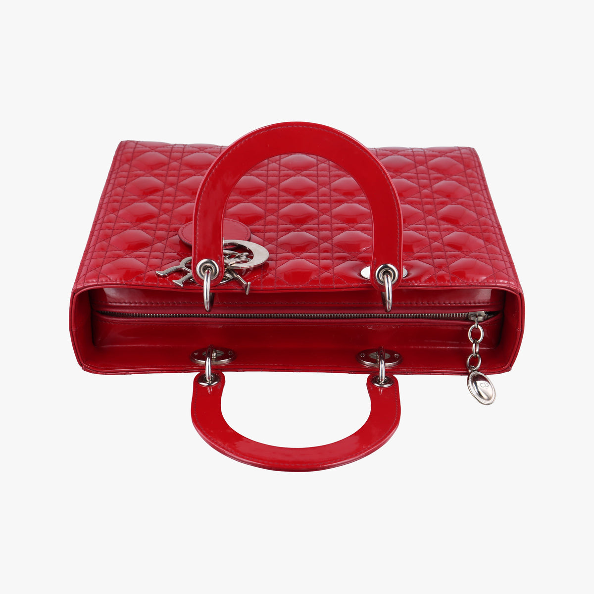 Secondhand Christian Dior Lady Dior Red Patent  handbag | stylenewstar