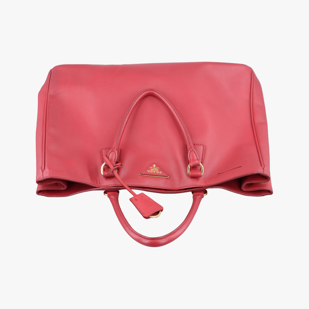 Pre-owned Prada Galleria Red SAFFIANO Leather BN1874 handbag | stylenewstar
