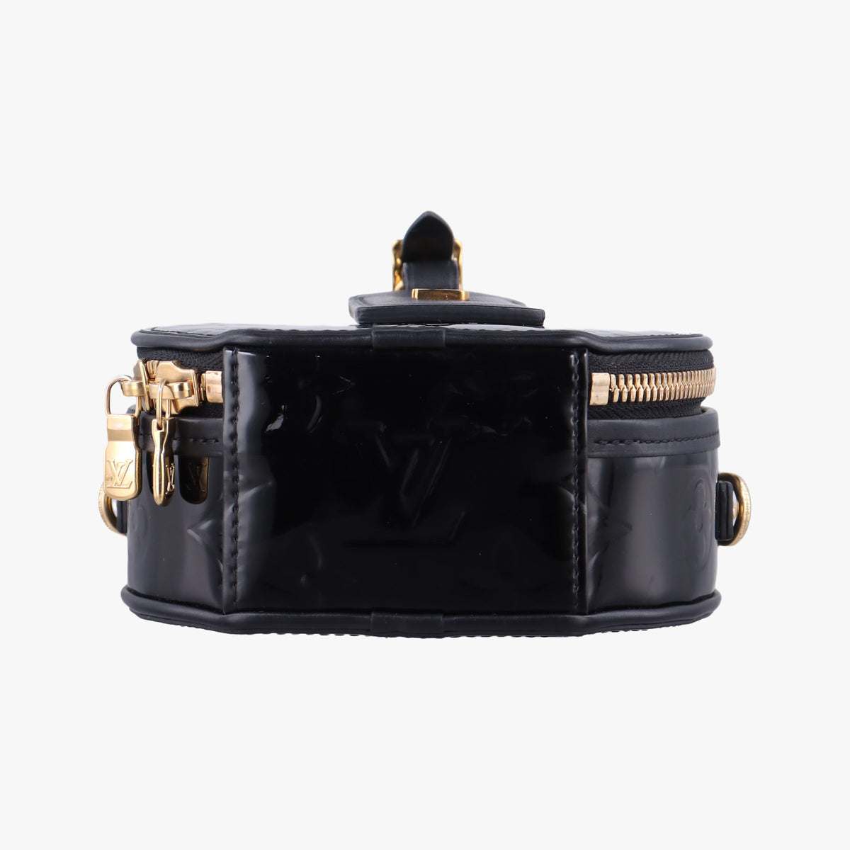 Pre-owned Louis Vuitton Mini Boite Chapeau Souple Noir Vernis M90469 shoulderbag | stylenewstar