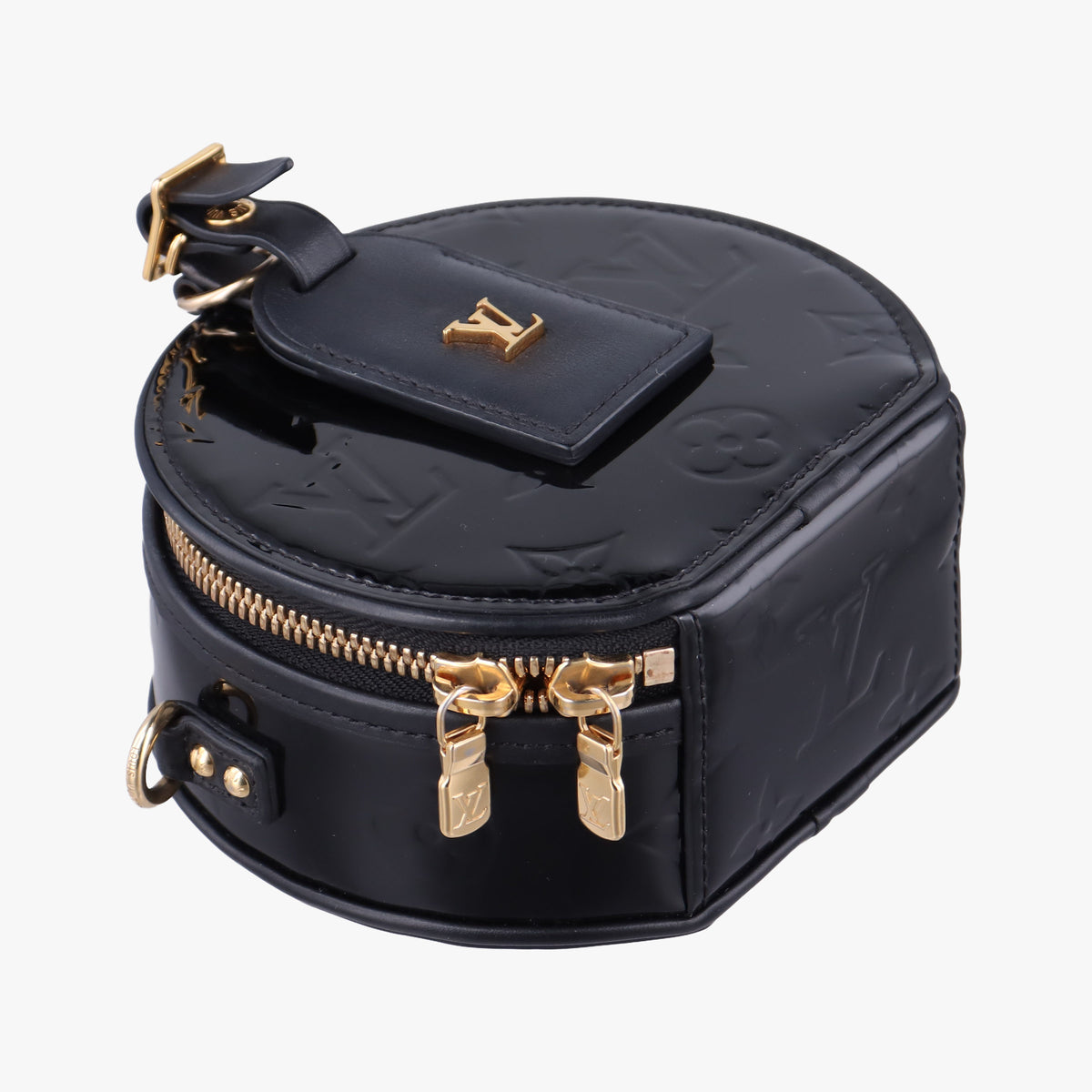 Pre-owned Louis Vuitton Mini Boite Chapeau Souple Noir Vernis M90469 shoulderbag | stylenewstar