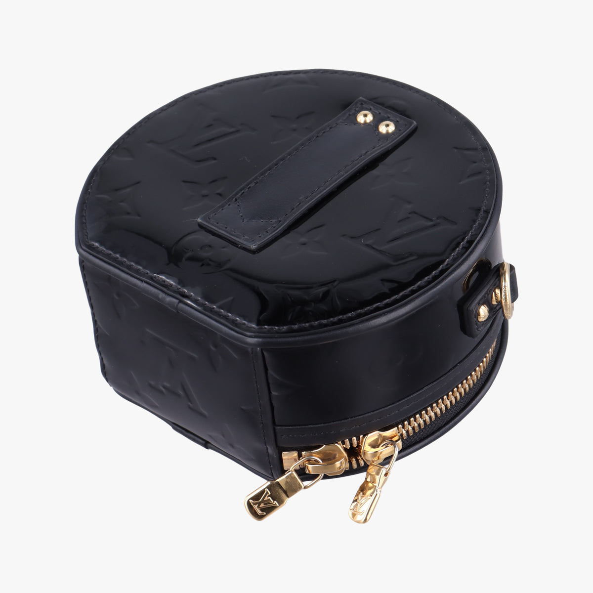 Pre-owned Louis Vuitton Mini Boite Chapeau Souple Noir Vernis M90469 shoulderbag | stylenewstar