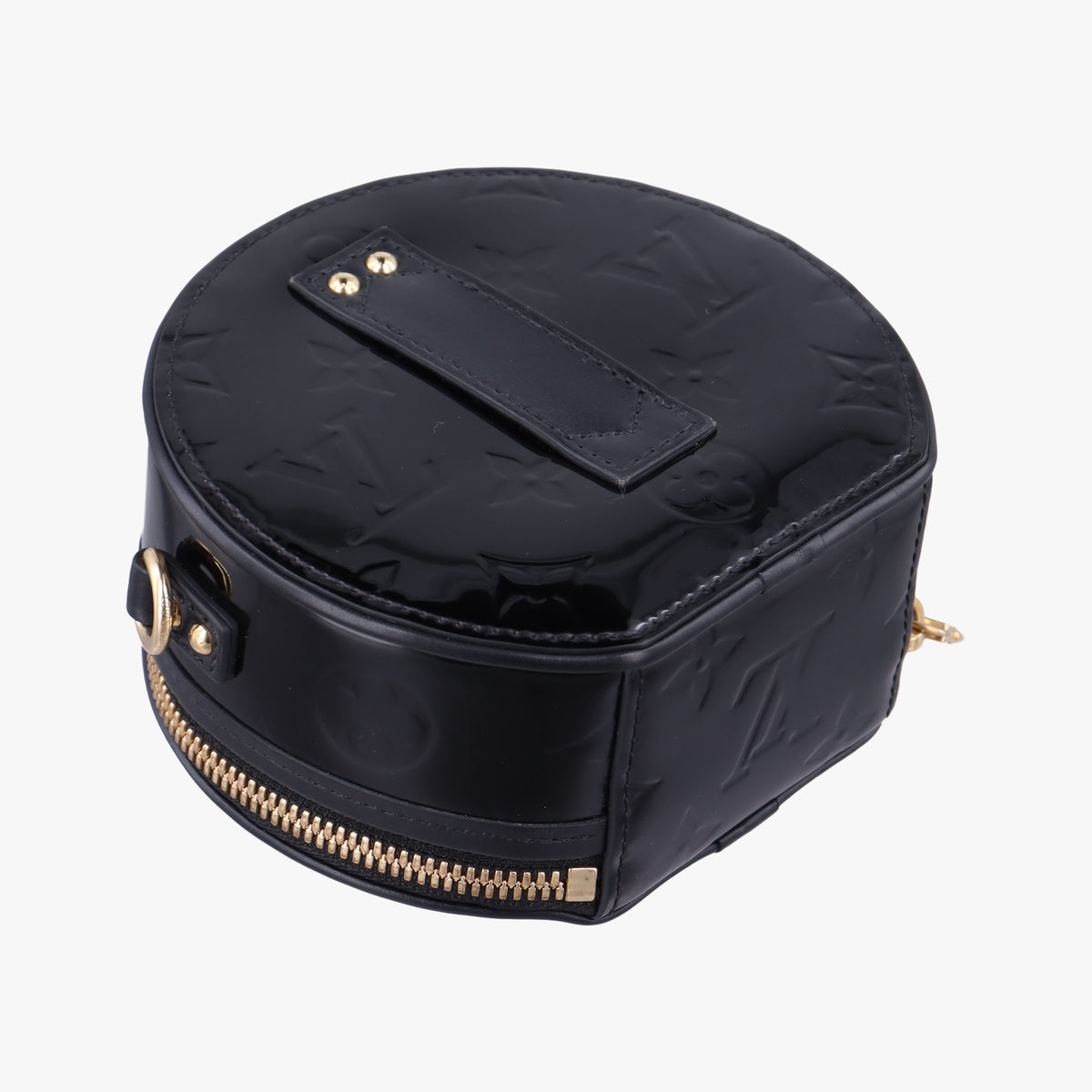 Pre-owned Louis Vuitton Mini Boite Chapeau Souple Noir Vernis M90469 shoulderbag | stylenewstar