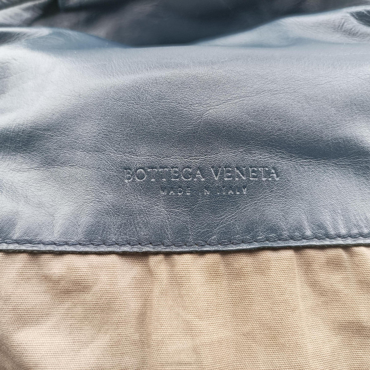 Vintage Bottega Veneta Intrecciato Navy Lambskin  backpack/rucksack | stylenewstar