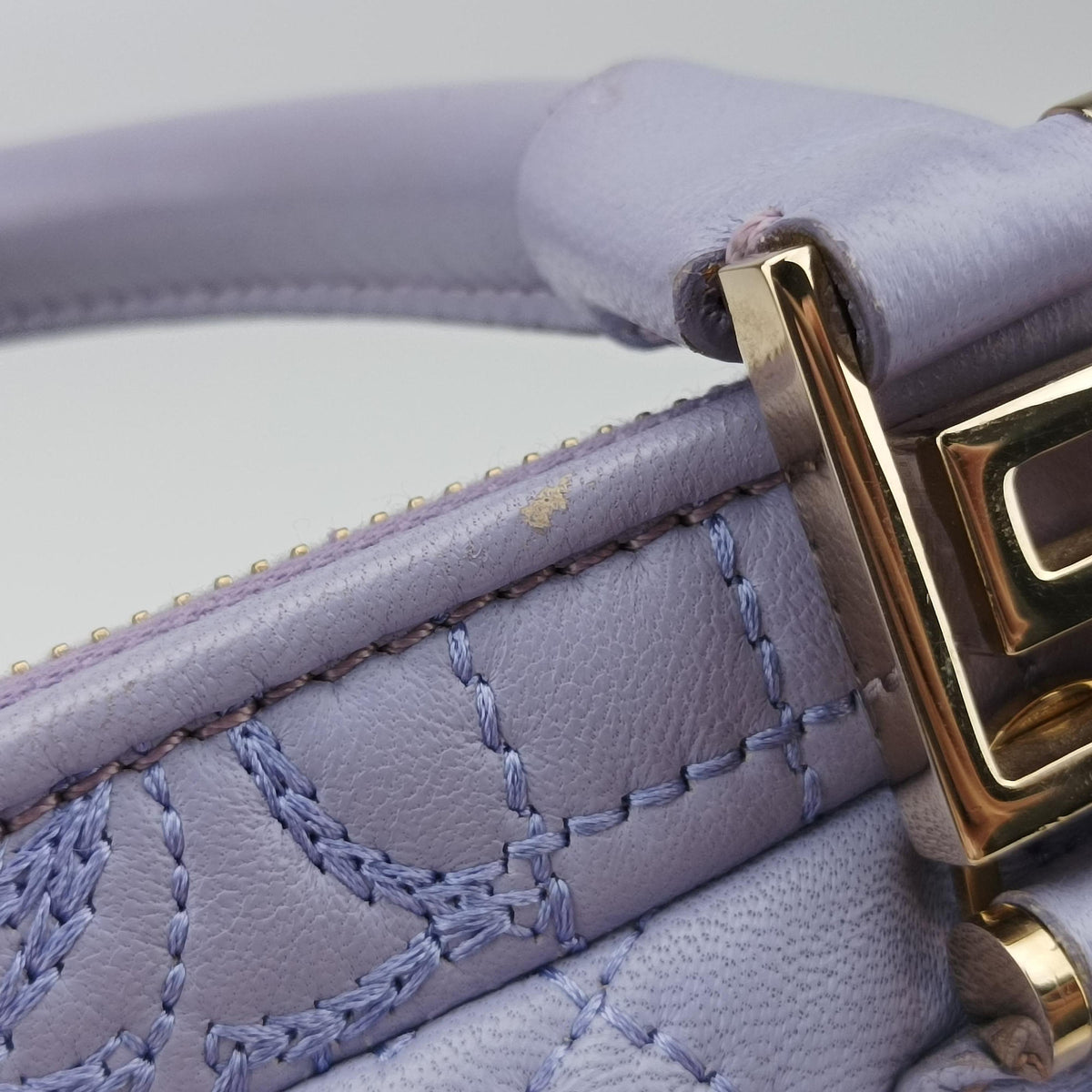 Pre-owned VERSACE Medusa Demetra Vanitas Satchel Purple Leather  shoulderbag | stylenewstar