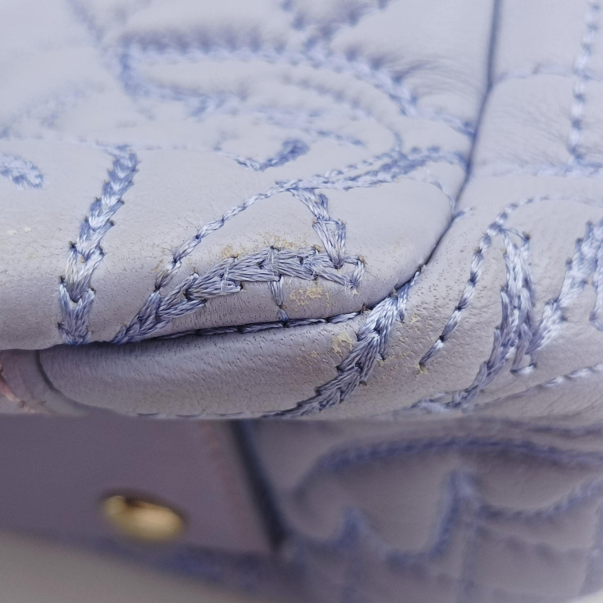 Pre-owned VERSACE Medusa Demetra Vanitas Satchel Purple Leather  shoulderbag | stylenewstar