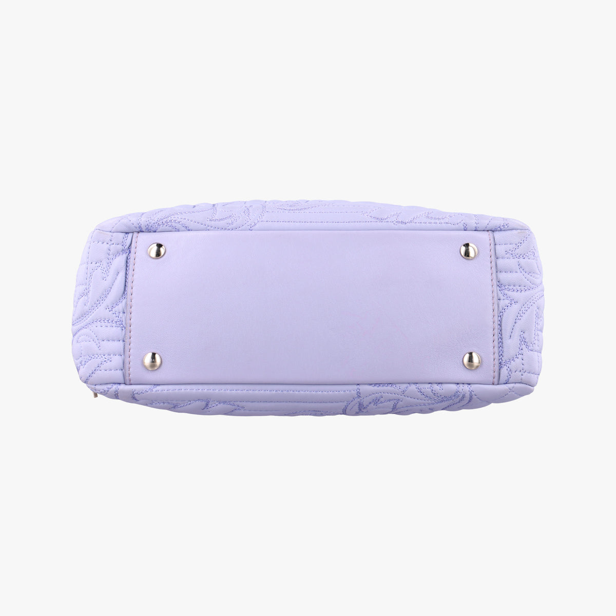 Pre-owned VERSACE Medusa Demetra Vanitas Satchel Purple Leather  shoulderbag | stylenewstar