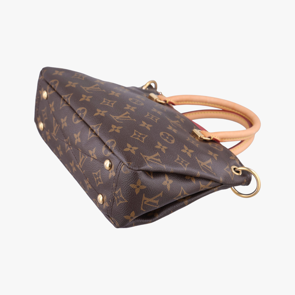 Pre-owned Louis Vuitton Pallas BB brown×CERISE Monogram Canvas×calf leather M41241 shoulderbag | stylenewstar
