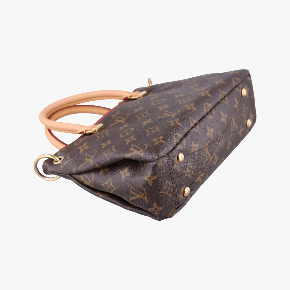 Pre-owned Louis Vuitton Pallas BB brown×CERISE Monogram Canvas×calf leather M41241 shoulderbag | stylenewstar
