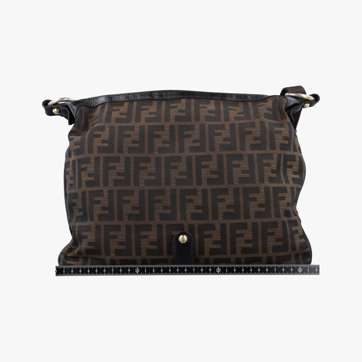 Pre-owned Fendi Zucca Brown canvas 8BT142 shoulderbag | stylenewstar